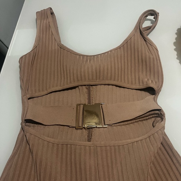 Tan fashion nova jumpsuit - Picture 2 of 3